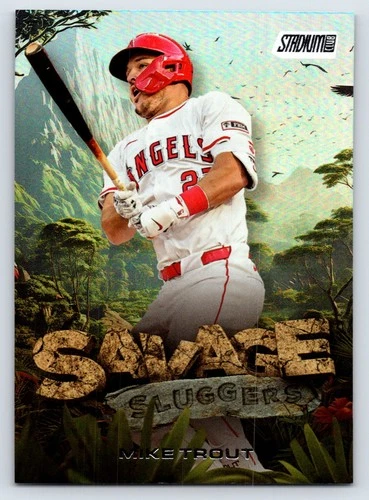 2025 Topps Stadium Club - Savage Sluggers Mike Trout #SS-13