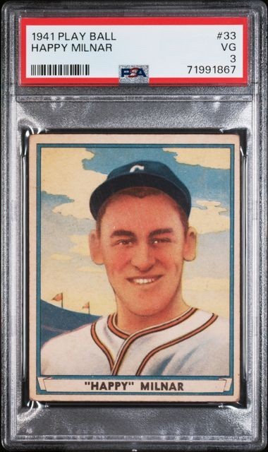 1941 Play Ball Happy Milnar #33 PSA 3 VG
