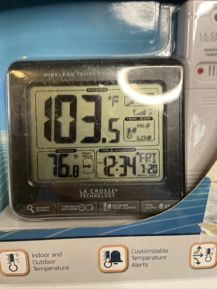 NEW LaCrosse Technology Wireless Temperatuer Weather Station with Remote Sensor - Image 3 of 4