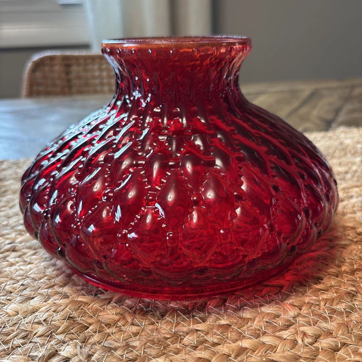 Red Glass Lamp Indiana Collectible Lamp Shades for sale | eBay