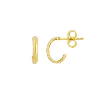 Kleine J Halbcreolen echt 14K Gelbgold 1,10 Gramm