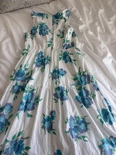 NWT J Crew Button-Front Eyelet Dress Size 4 White Lined Smocked Midi BH290