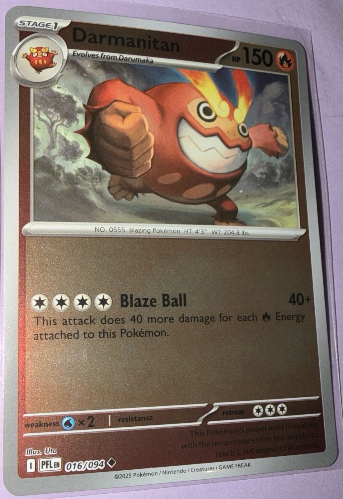 Darmanitan #016/094 ME02: Phantasmal Flames Reverse Holo NM