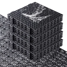 Interlocking Drainage Floor Mats Non Slip Cushioning Interlocking Tiles Anti-...