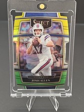 2021 Panini Select - Concourse Josh Allen #6 Green & Yellow Prizm Die-Cut
