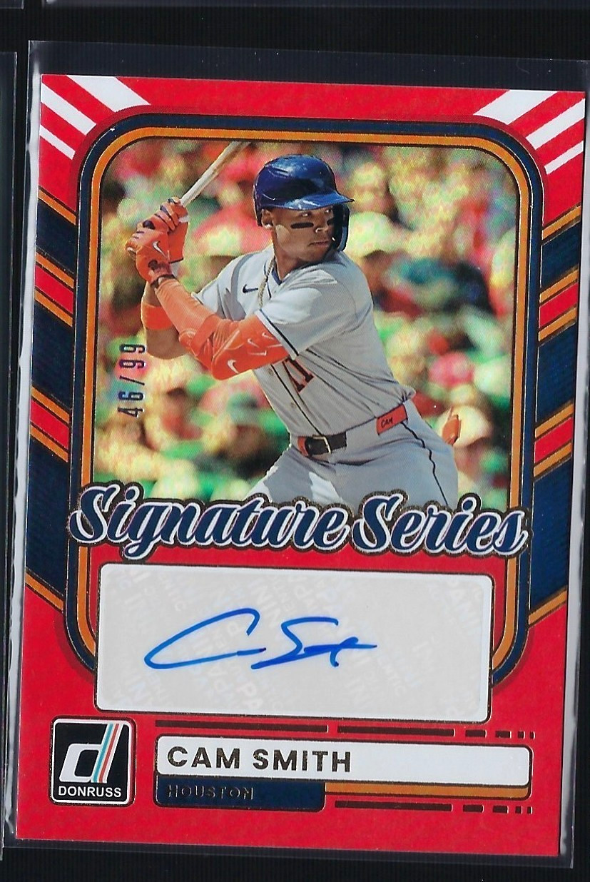 CAM SMITH 2026 Donruss Baseball Signature Series Red Auto #'d 46/99 Astros
