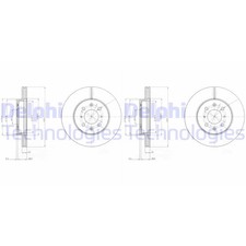 2X DELPHI BREMSSCHEIBEN 262mm BELÜFTET VORNE PASSEND FÜR HONDA CITY CIVIC CRX