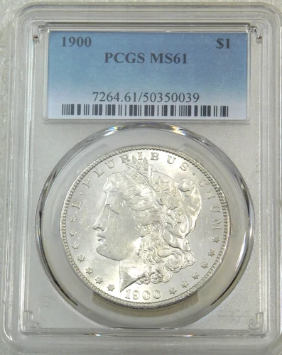 1900 P Morgan Silver Dollar PCGS MS61 White Frosty Luster PQ Just Graded #P291A