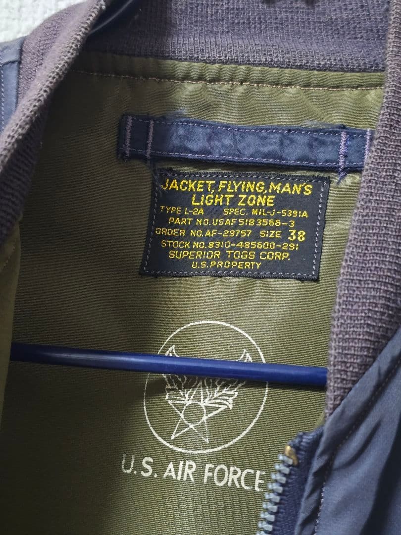 Buzz Rickson's L-2A Flight Jacket Embroidered Pat… - image 12