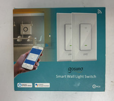 Gosuna KS-602S 2-Pack WiFi Smart Wall Light Switches Google/Amazon White NEW