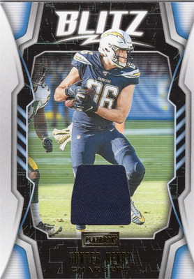 Hunter Henry relic jersey patch football card 2020 Panini Playbook Blitz BLITZ21