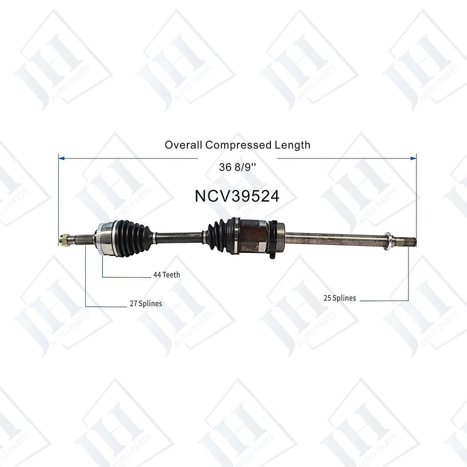 Eje CV pasajero delantero derecho OE para 99-02 INFINITI G20 base T tracción delantera manual Foto 2 de 4