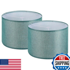 PATIKIL 2-Pack 13x13x9" Linen Drum Lamp Shades for Table  Floor Lamps