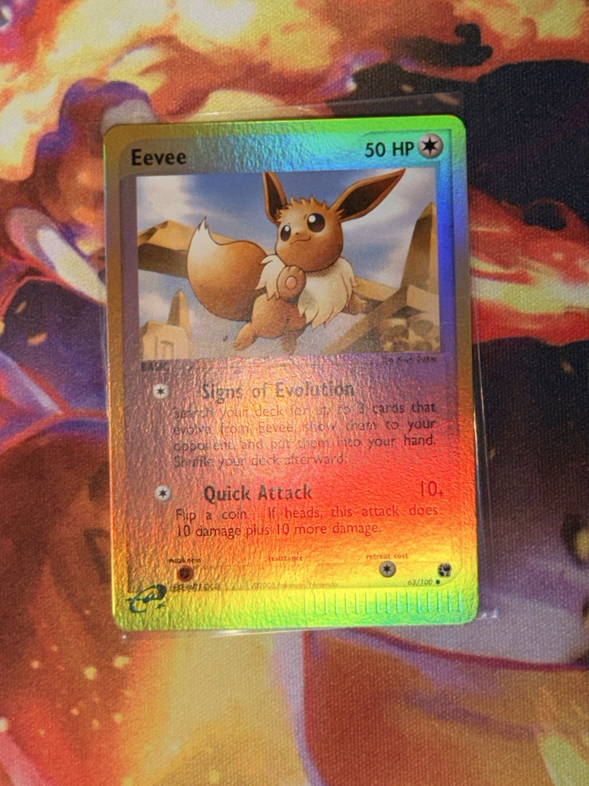 Pokemon - Eevee 63/100 Reverse Holo - Sandstorm (NM)