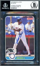 Jim Rice Gem Mint 10 Beckett BAS Signed 1987 Donruss All Stars Autograph