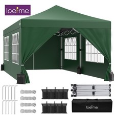 LOEFME Carpa Pop-up Pabellón 6 Lados Tienda Camping 6x3m para 15-20 Personas