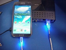 Cargador USB LED / Cable de datos para teléfono inteligente Android, 3 pies de largo