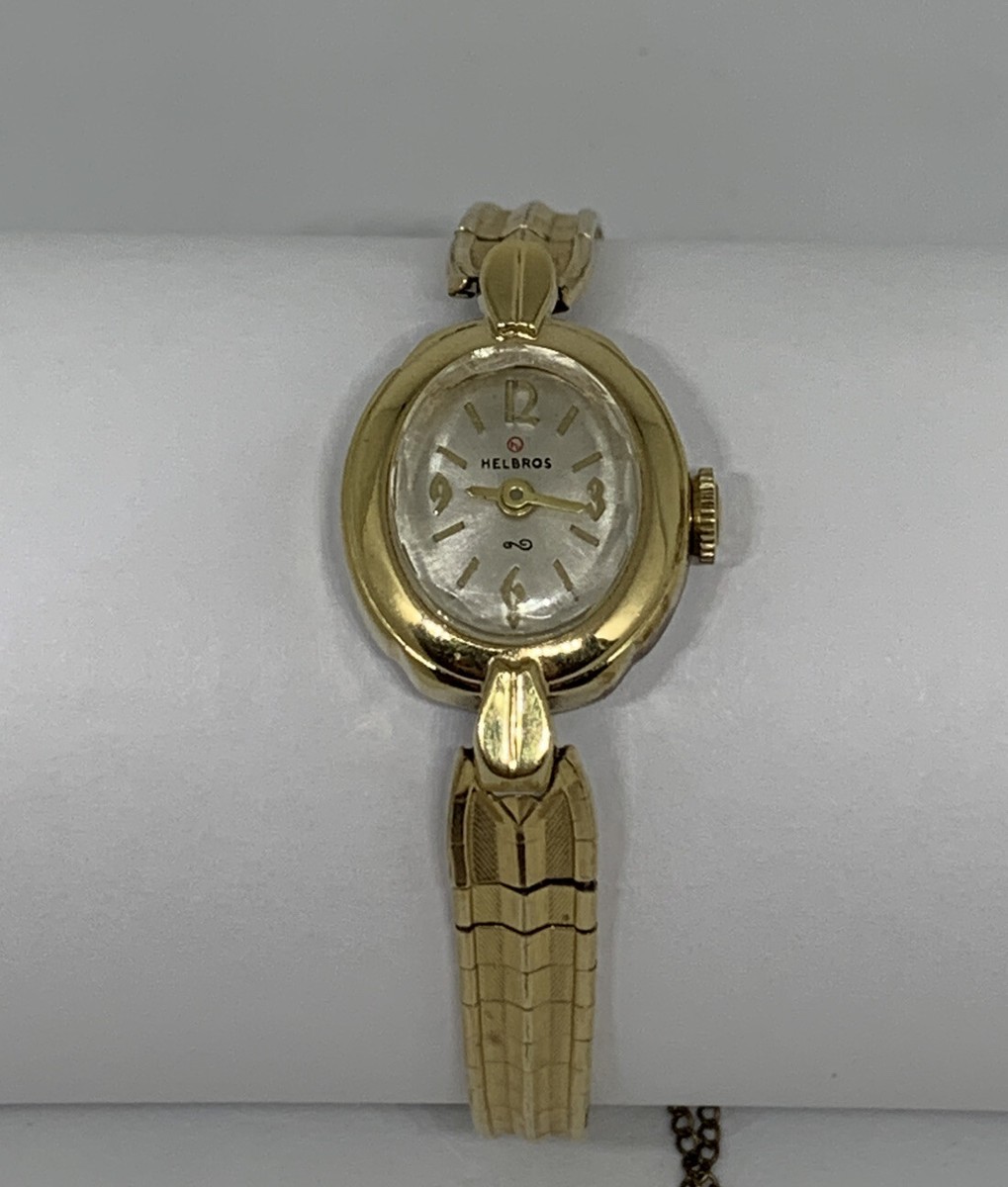 Vintage Ladies Helbros Gold Plated Watch 13.1 grams 18mm  display picture 2