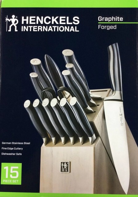 J.A. Henckels International 15 pc Graphite Knife Block Set Forged 17631-000 for sale online | eBay