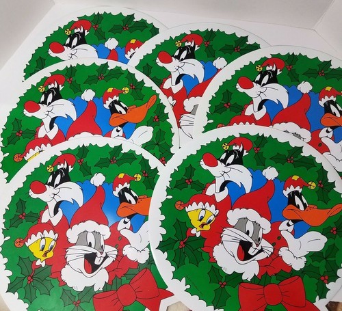 Warner Bros '94 Bugs Sylvester Daffy Tweety & Taz Christmas Vinyl Placemat Set/8 - 第 7/9 張圖片