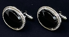Vintage Shields Brand Cufflinks Silvertone wi...