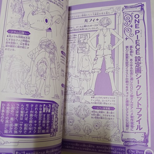 One Piece Official Animation Guide Rainbow Character sheet included Anime Manga - Picture 21 of 21