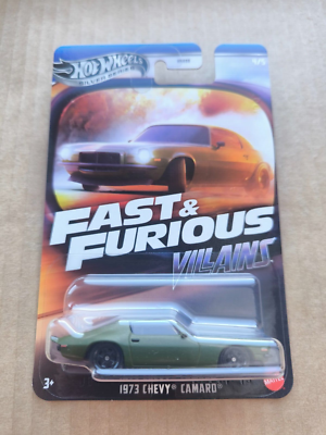 Hot Wheels 2025 FAST AND FURIOUS VILLAINS 1973 CHEVY CAMARO GREEN