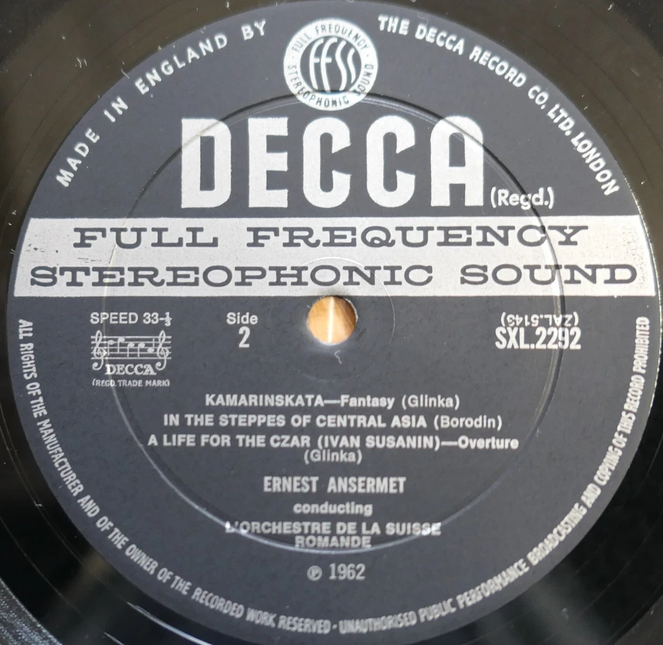 SXL 2292 ED2 Prokofiev Classical Symphony Ansermet NEAR MINT Decca WBg - Image 2 of 4