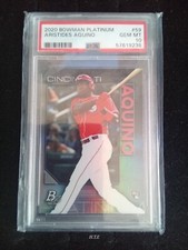 2020 Bowman Platinum PSA 10 GEM MT Rookie  RC Card #59 Aristides Aquino Reds