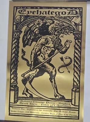 FRANK KOZIK SIGNED POSTER ~ Eyehategod Concert 2000 Tour Gold Foil