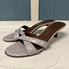 Donald Pliner Alligator Print Slide Lilac Sandals Womens Size 6.5