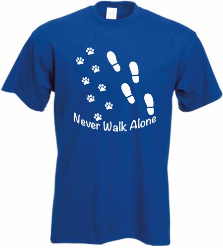 Never walk alone dog lovers T-Shirt | Dog walkers Novelty T-shirt Unisex tee - Picture 5 of 9
