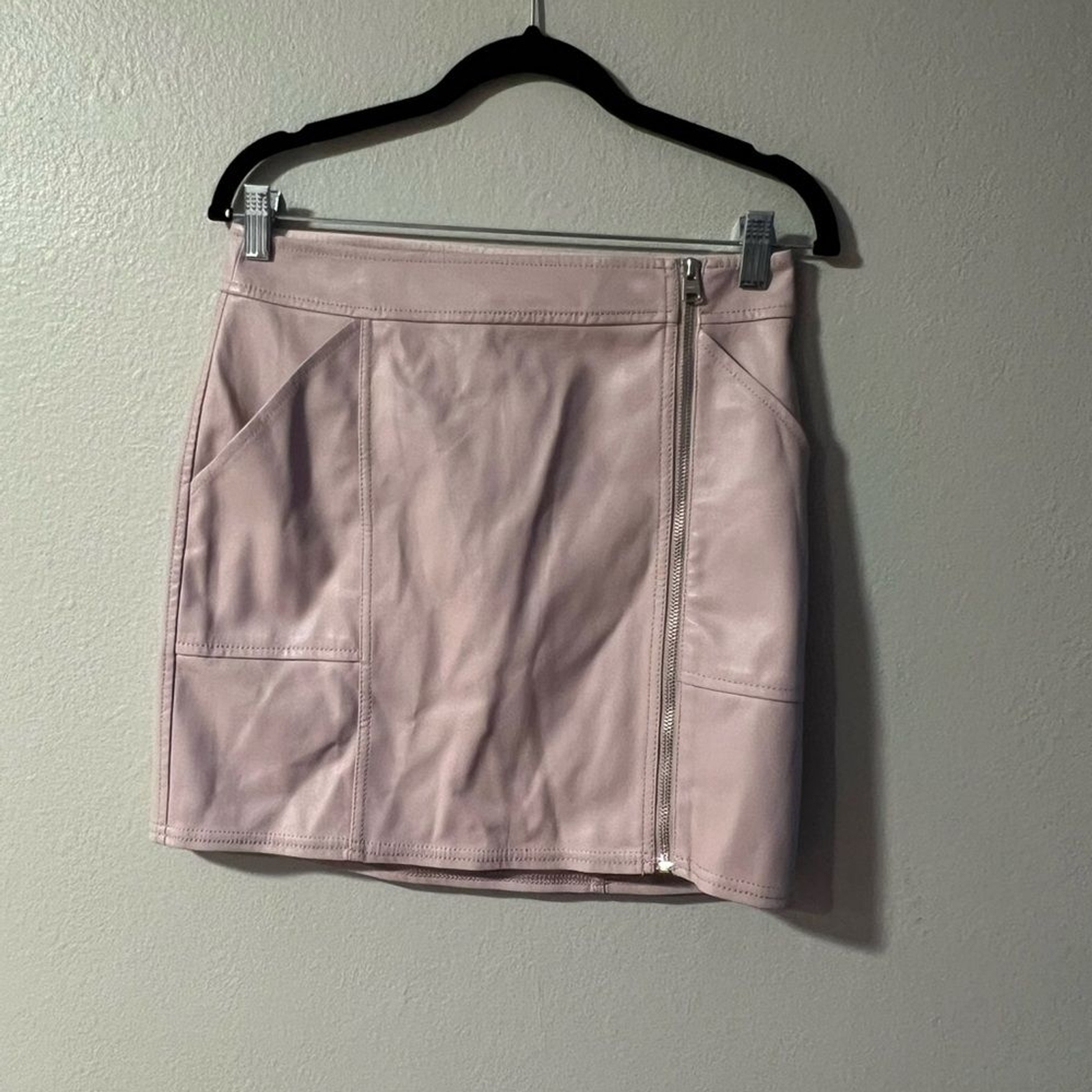 Pink Leather Mini Skirt - Stylish & Bold Fashion Statement  