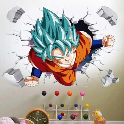 Stickers Dragon ball Autocollants son golu satan blue décoration Manga 50×70 Cm - Photo 1/4