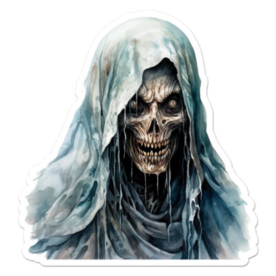 Death Crypt Skeleton Lich, Vinyl Decal Sticker, Indoor Outdoor, 3 Sizes, #11519