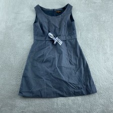 Ben Sherman Sleeveless Blue Dress Size L 100% Cotton Shell Polyester Lining 5605