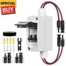 Solar Panels Disconnect Switch 63Amp DC Solar Shut Off Switch 400V 2 Poles Outdo