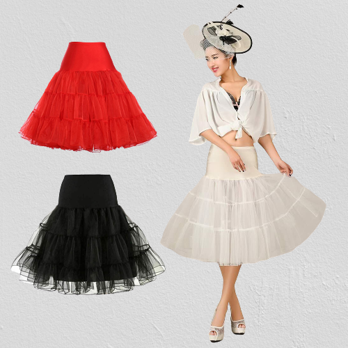 1950S Women's Petticoat Skirt for Party Underskirt Crinoline Slips Tutu Skirts