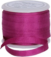 Threadart 100% Pure Silk Ribbon - 4mm Mulberry - No. 568 - 10 Meters