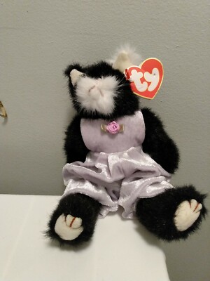 TY The Attic Treasure Collection Purrcy Black and White Cat 
