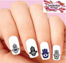 Waterslide Nail Decals Set of 20 - Hamsa Khamsa Hand Assorted