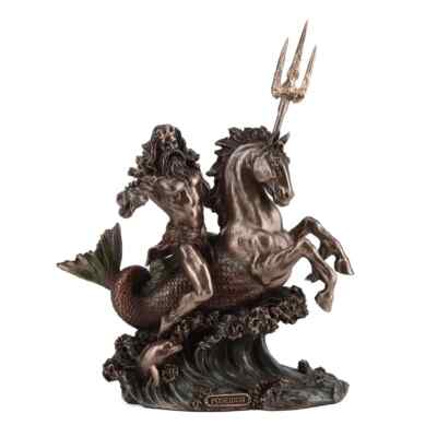 Decorative figure of Poseidon, the god of the sea, with a trident, 27 cm Verones