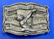 Americas Bicentennial 200 Year Celebration 1976 Belt Buckle By Prov-Line