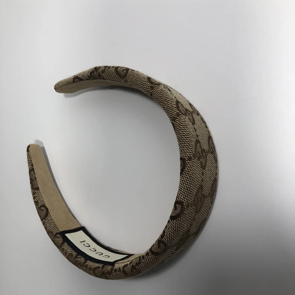 Womens canvas Gucci Beige Hair Band - Image 3 of 4