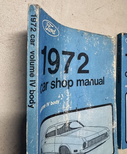 Factory FORD 1972 Service Manual Volume I & IV Chassis Body Mustang LTD Maverick - Picture 2 of 3