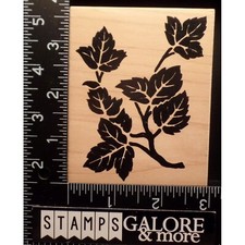 Great Impressions Rubber Stamps J47 SOLID TREE LEAVES LEAF 1702