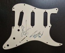Kiss Band Eric Singer and Bruce Kulick Signed Guitar Pickgaurd Music Memorabilia