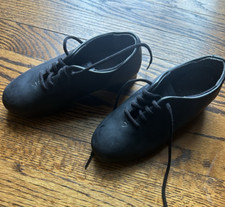 Capezio Fluid Tap Unisex Black Round Toe Lace Up Low Top Shoes Size Kid 13 W