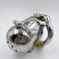 Ergonomic Stainless Steel Stealth Lock Male Chastity Cage Device Lock Ring