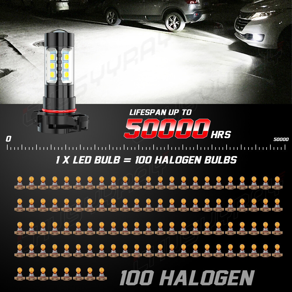 Kit De 6 Bombillas LED 6000K Para Saturn Sky 2007-2010 – Luz Blanca Fría, Alta/niebla